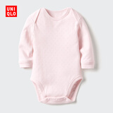 优衣库婴幼儿宝宝包臀衣长袖1件装连体衣哈衣包屁衣478375 481865 478375/10水粉色(套头款) 80cm