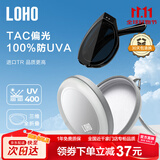 LOHO折叠复古猫眼墨镜女2025新高级感窄框gm偏光太阳眼镜男防紫外线