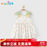 优奇小碎花女宝宝公主裙夏季薄款莫代尔婴儿衣服夏装裙子一周岁连衣裙