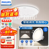 飞利浦（PHILIPS）全光谱卧室吸顶灯支持米家智能48w+恒灵筒灯10只[包安装]