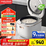 摩飞电器（Morphyrichards）多功能电饭锅电饭煲 家用2-3人小型3L双胆煮饭煲汤锅电压力锅智能和面机面包机MR8500雅典白