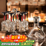 青苹果水晶玻璃红酒杯醒酒器杯架套装 奢华红杆葡萄酒杯洋酒杯高脚杯