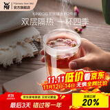 WMF福腾宝双层拿铁杯透明玻璃杯家用咖啡杯隔热牛奶杯家用透明2件套 KINEO双层玻璃水杯2件套