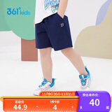 361°儿童短裤夏季男女童3-12岁透气运动裤梭织五分裤 藏青 120