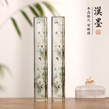 漢墨 水晶镇尺 镇纸创意可爱高颜值书法专用文镇百蝶图1支装 文房四宝毛笔宣纸用压书神器