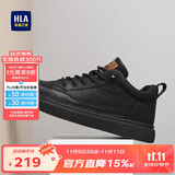 海澜之家HLA男鞋休闲皮鞋子秋冬男士板鞋运动鞋HAAXXM1EBF038 黑色41