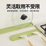 onlycook硅胶沥水垫 厨房台面锅铲勺收纳置物垫 食品级排水垫-小号绿色