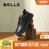 百丽休闲鞋男新款厚底运动健步鞋子A1447BM4 黑色-单里A1715 40 (250mm)