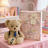 威尔通（WELTSTON）泰迪熊公仔毛绒玩具玩偶抱枕送女友生日礼物女 礼盒礼袋小熊