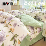 雅鹿非纯棉全棉被套单件150x200单人儿童床单卡通200x230女被罩1.5米 梵雅花香【软糯贴肤 舒适透气】 单被套 200cm*230cm