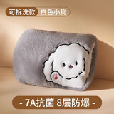 南极人（Nanjiren）热水袋暖肚暖水宝冬季暖脚暖手暖宝宝充电式防爆暖水袋暖被窝 卡通小狗【毛绒双插手】可拆洗