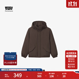 Levi's李维斯秋季新品男士简约休闲可收纳风帽御寒羽绒服外套 棕色 XL