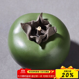 容山堂紫砂小柿子茶宠摆件事事如意家用可养功夫茶具茶桌茶玩配件 紫砂仿生茶宠摆件-翠青