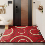 七七家入户进门地垫门垫门口脚垫家用厨房卫生间浴室吸水防滑垫子可定制 红色富贵圈 60cm*90cm 室内门口