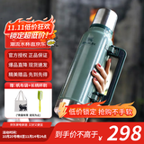 STANLEY 保温壶304不锈钢大容量便携不锈钢户外运动露营登山野营车载 锤纹绿（折叠手柄）1.9L