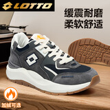 乐途运动鞋男鞋秋季透气复古跑步鞋休闲百搭厚底老爹鞋8802藏青/灰 42