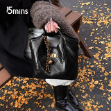 15MINS包包女2025新款小众手提包袋百搭轻奢女士菜篮子包通勤单肩斜挎包