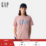 盖璞男女装2025春季新款纯棉字母印花logo短袖T恤上衣美版797924 粉色 XS 美码 S亚洲码175/88A