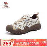 骆驼（CAMEL）溯溪鞋男撞色拼接绑带户外鞋 L24S076620M 米/银/咖 41