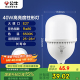 公牛（BULL）LED灯泡高亮球泡柱形灯厂房商超 大功率40W球泡白光6500KE27螺口