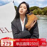骆驼（CAMEL）大黄靴女都市户外四季可穿工装靴秋马丁靴 L23W307016 黄棕 37