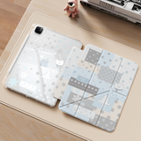 RBP适用iPad Pro234平板11寸保护套20/21/22版3Y折保护壳带笔槽亚克力气囊防弯抗摔多角度-雪花小熊