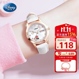 迪士尼（Disney）儿童手表女孩小学生6-12岁只看时间双日历防水手表实用61开学礼物