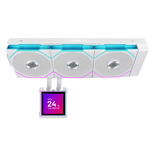 LIANLI联力隐流2代一体式水冷散热器 TL风扇版 白色 方屏/360冷排/自带无线TL风扇/LCD屏