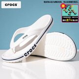 卡骆驰（crocs）人字拖男鞋女鞋25夏季新款贝雅卡骆班户外沙滩涉水鞋耐磨防滑拖鞋 白色-可涉水人字拖-晒图返5 43-44 (280mm) /M10W12