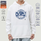 宾宇兄弟卫衣男帽衫男士连帽套头外套加绒青少年宽松大码学生保暖衣卫衣 加绒英文白色 2XL 140-155斤