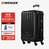 威戈（WENGER）瑞士军刀行李箱24英寸拉杆箱大容量商务旅行箱万向轮密码箱黑色