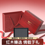 七匹狼钱包男士真牛皮零钱夹木质礼盒送男友老公送爸爸长辈生日实用礼物