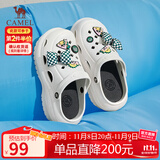 骆驼（CAMEL）洞洞鞋女时髦DIY原创鞋花松糕厚底凉拖鞋 L24M071642 白色 36/37 