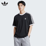 阿迪达斯 （adidas）三叶草男女款 3-STRIPES TEE 短袖 KB2459 黑色 S