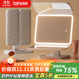 倍呵led高清化妆镜带灯智能桌面梳妆折叠镜子 女生生日礼物送女友老婆 女生生日礼物宿舍卧室台式贝壳化妆美妆正方形梳妆镜子 送女朋友高档精致老婆闺蜜新婚结婚纪念伴手礼台式触控
