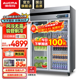 澳柯玛（AUCMA）展示柜冷藏保鲜柜双开门立式冰柜冰箱商用大容量水果蔬菜饮料啤酒串串麻辣烫食堂超市饭店陈列柜 890升双门风冷无霜冷藏保鲜柜 VC-890AW