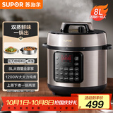 苏泊尔（SUPOR）电压力锅8L 智能大容量8-10人家用带蒸笼口感可调蒸煮炖焖 SY-80YC8001电饭煲高压锅