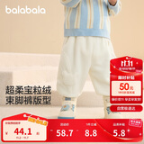 巴拉巴拉宝宝裤子男童长裤女童加绒裤2024冬装运动裤摇粒绒潮208424108205