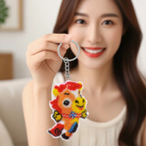 老街缘生肖平安福2025新款自己绣手工珠绣十字绣汽车挂件自绣出入平安符 马钥匙扣(需要自己绣)满珠子