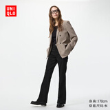 优衣库女装修身喇叭牛仔裤/弹力水洗产品480782 479003 480782/09黑色 S