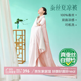 太湖雪 蚕丝被 100%蚕丝夏被 空调被 双面凉感 粉2*2.3m