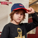 LEVI'S李维斯儿童棒球帽春秋男女童遮阳帽大小童鸭舌帽 深靛蓝 8/20