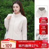 骆驼（CAMEL）户外抓绒衣女双面摇粒绒冲锋衣内胆抗静电薄款立领防风外套男   L