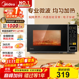 美的（Midea）微波炉家用小型20升转盘加热 智能菜单 一键解冻 杀菌电子除味 薄膜按键（M1-L213C）