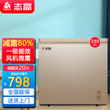 志高（CHIGO）小冰柜家用冷冻小型一级节能省电迷你卧式冷藏保鲜储母乳冷柜 【一级能效 全国联保】 330L 金微霜款