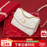 蔻一（Cnoles）包包真牛皮女士大容量单肩斜挎包高端链条小方包生日礼物送女友