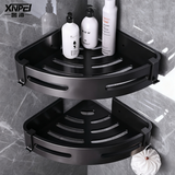 馨沛太空铝浴室置物架免打孔卫生间洗漱台转角墙角厕所洗手间三角架篮