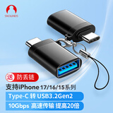 Snowkids Type-C转接头USB3.2Gen2手机U盘OTG 10Gbps数据线车载苹果拓展USB-C换器iPhone15~17平板iPad硬盘