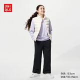 优衣库童装女童仿羊羔绒休闲宽腿裤阔腿裤加绒裤子秋冬新款478169 09 黑色 150