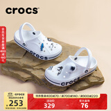 卡骆驰洞洞鞋贝雅卡骆班轻便耐磨一脚蹬休闲鞋|205089 白/深蓝-126 37 /38(230mm)